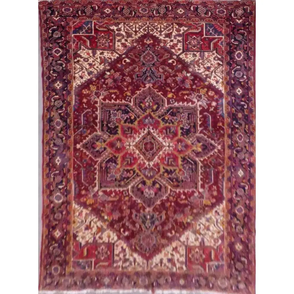 One Of The Kind Persian Heriz Rug 12'7'' x 9'6'' zandirugs